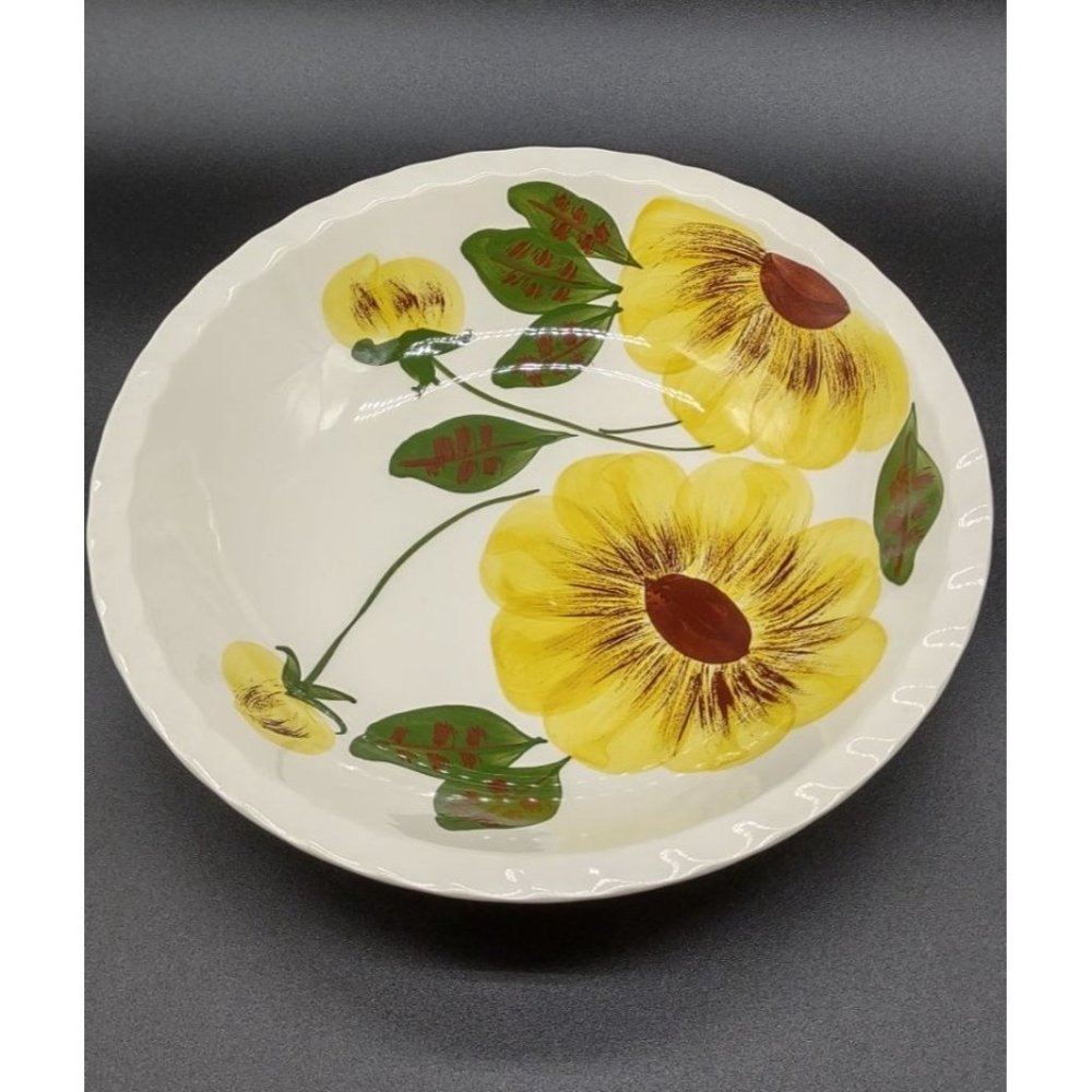 Blue Ridge Pottery Serving Bowl Freedom Pattern Hand Painted USA